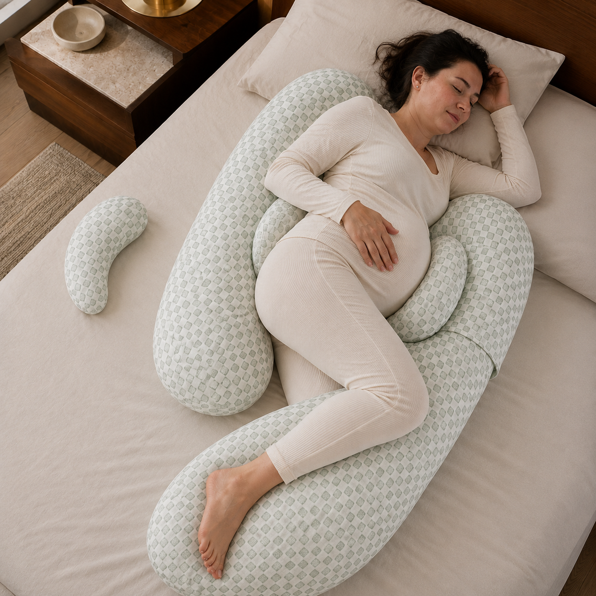 Coussin de Grossesse Maintien Ventre et Dos