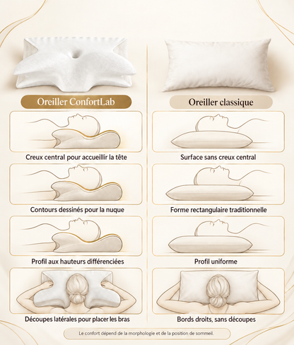 Oreiller Cervical Ergonomique Confort 2.0
